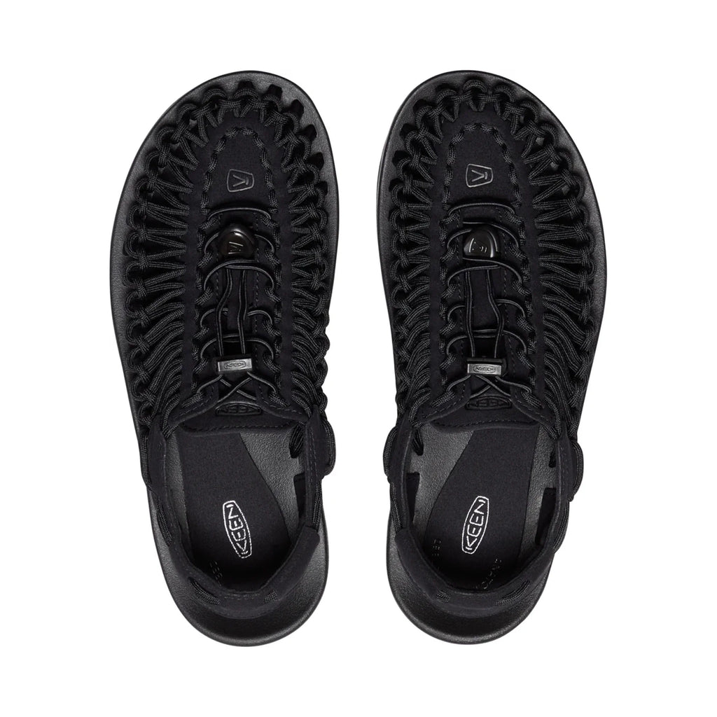 WOMEN UNEEK FLAT SANDALS BLACK/BLACK - Sole Therapy