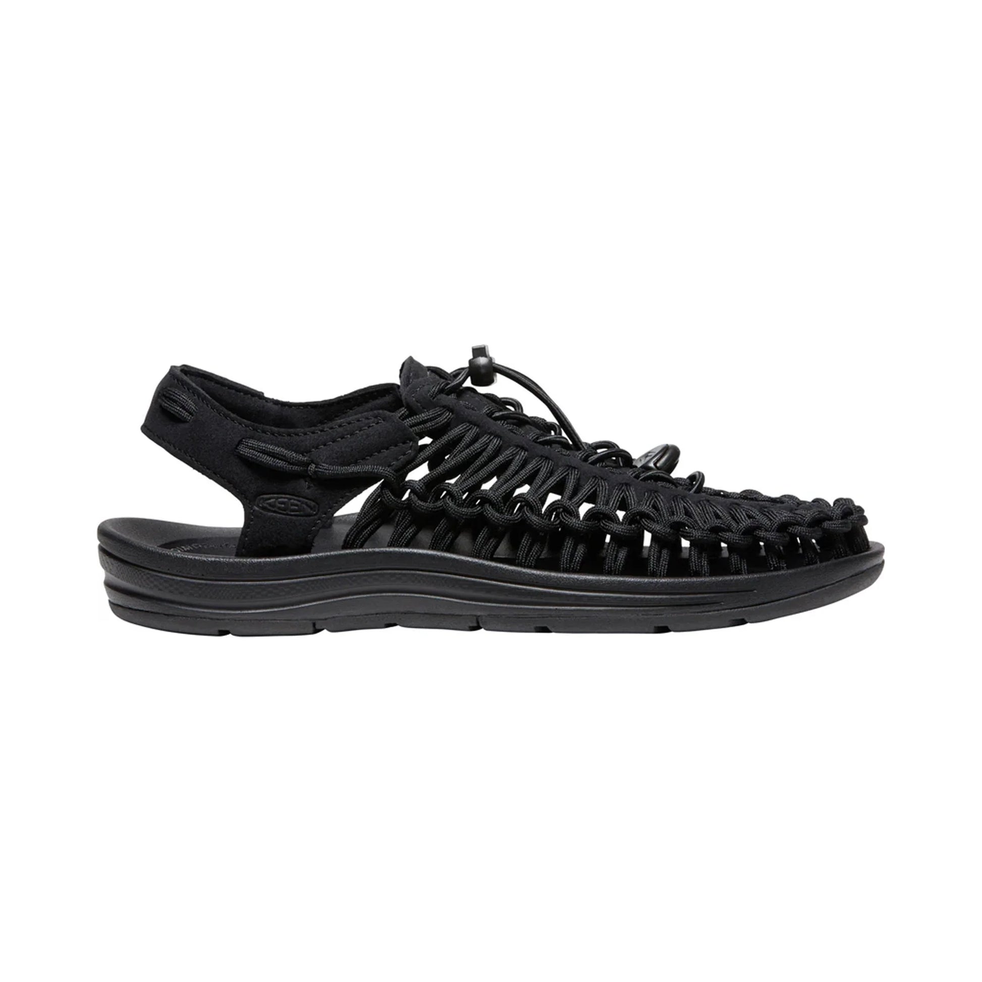 WOMEN UNEEK FLAT SANDALS BLACK/BLACK - Sole Therapy