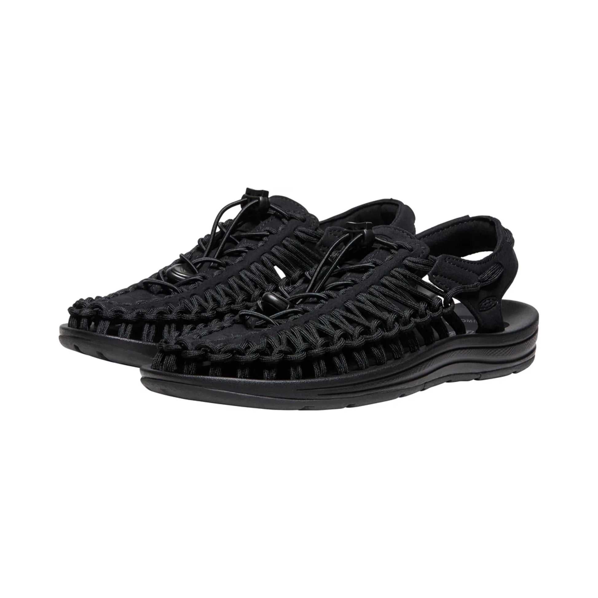 WOMEN UNEEK FLAT SANDALS BLACK/BLACK - Sole Therapy