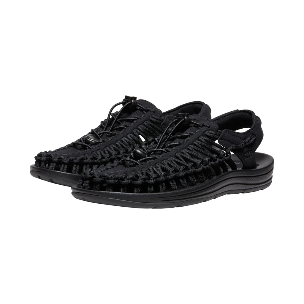 WOMEN UNEEK FLAT SANDALS BLACK/BLACK - Sole Therapy
