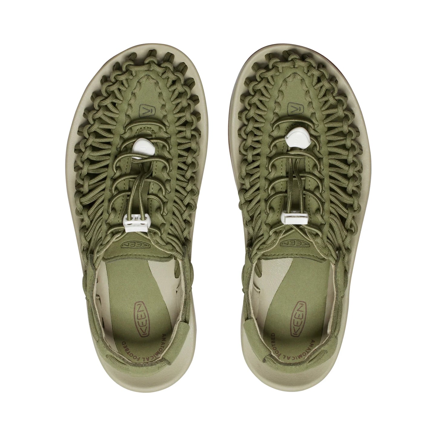 WOMEN UNEEK FLAT SANDALS OLIVE/SAFARI - Sole Therapy