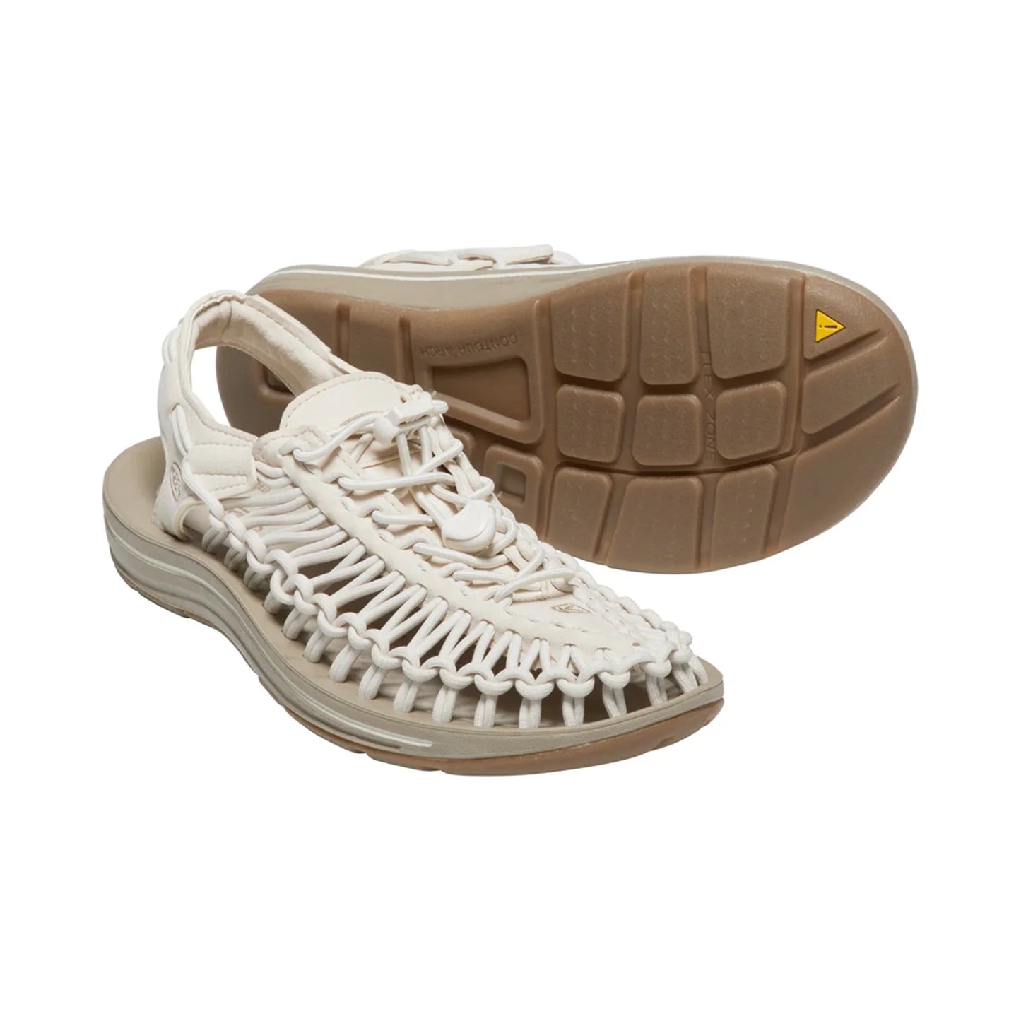 WOMEN UNEEK FLAT SANDALS WHITE CAP/CORNSTALK - Sole Therapy